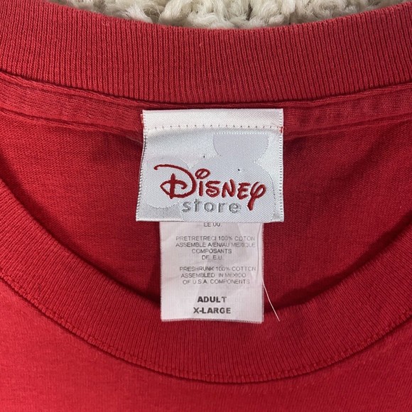 Vintage Disney Store Shirt Adult XL Red July 4Th 2002 Mickey Emblem Stars Stripe - Picture 3 of 9